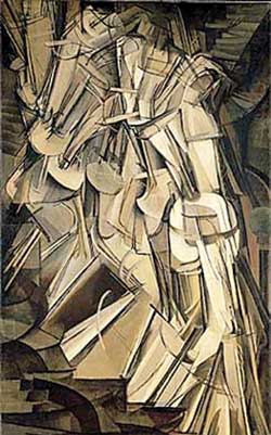 Marcel Duchamp. Desnudo bajando una escalera, N°2. (1912). Oleo en lienzo. Philadelphia MUSEUM of ART.