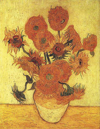 Vase with fifteen sunflowers, Vincent van Gogh