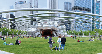 Franck O. Gehry, Jay Pritzker Pavilion, 2004, Millenium Park, Chicago