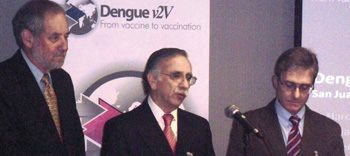 Dr. Harold Margolis, Dr. Jorge Pérez Galván y Prof. Torresi.