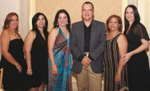 Betty Santos, Virginia Santiago, Sonia Longoria, Dr. Jesús Romero, Gloria Ibarrondo, Lucía Graniela