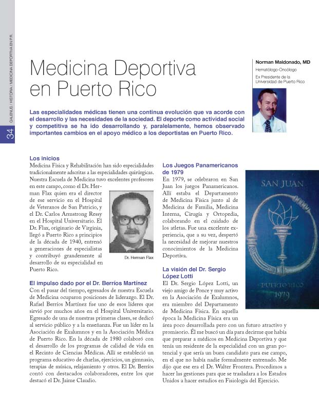 HISTORIA / Medicina Deportiva en P.R.