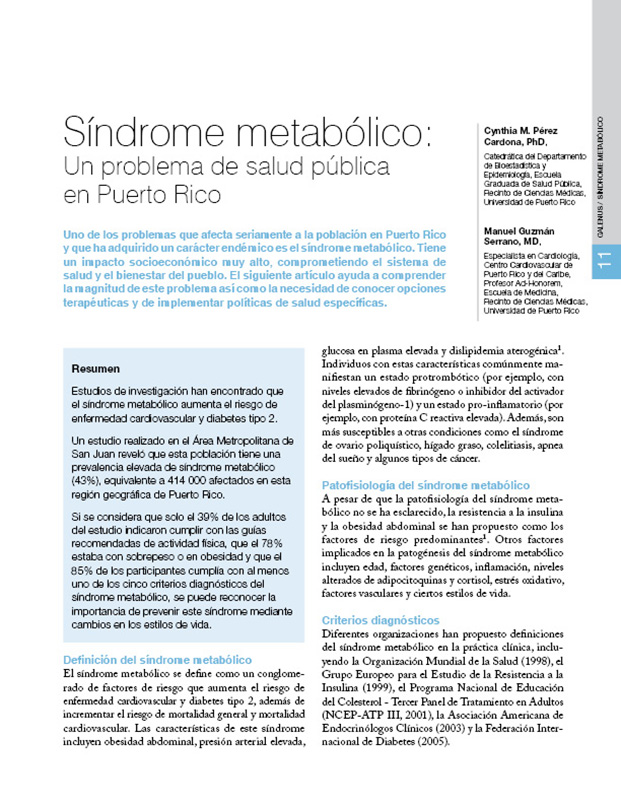 Artículos Médicos: Síndrome metabólico