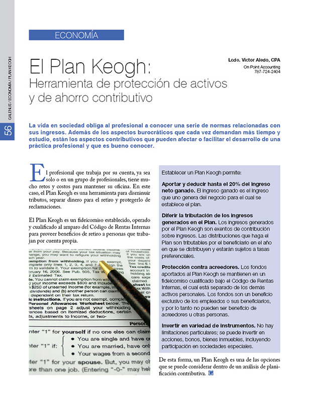 ECONOMÍA: El Plan Keogh