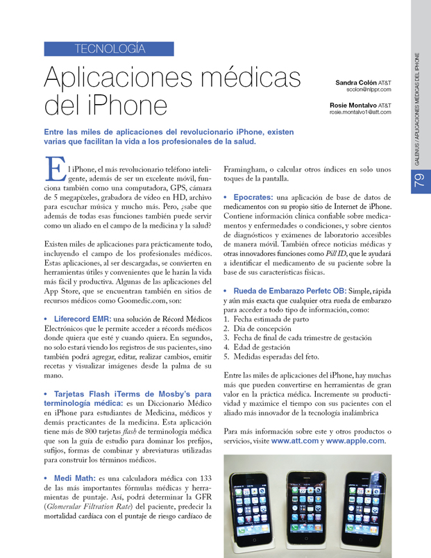 Comunicación: Aplicaciones médicas del iPhone