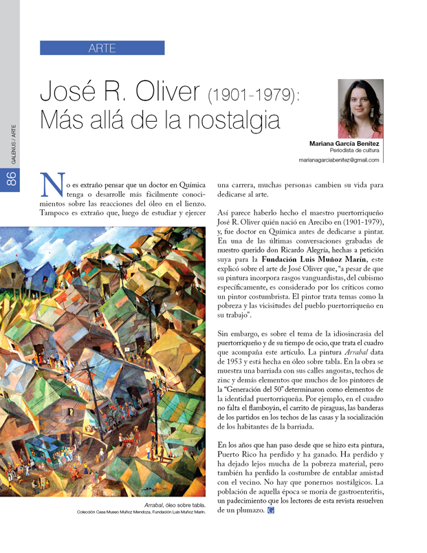 Arte: José R. Oliver: Más allá de la nostalgia