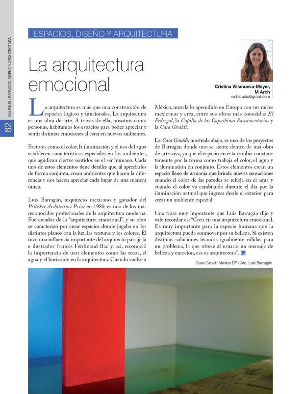 Espacios, diseño y arquitectura: La arquitectura emocional