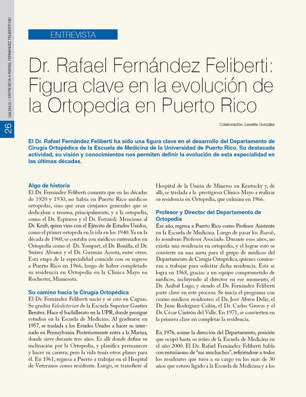 entrevista a Rafael Fernández Feliberti MD