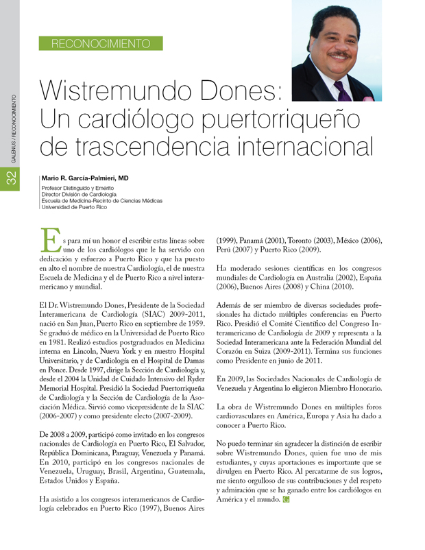 Reconocimiento: Wistremundo Dones