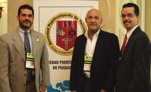 Dr. Angel L. Comulada, Presidente Sociedad Puertorriqueña de Endocrinología, Dr. Carlos Cabán, Presidente SPP y Dr. Luis Molinary, Presidente electo Sociedad Puertorriqueña de Cardiología.