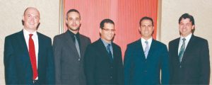 Gabriel Lazarus, Dr. Daniel Arzola, Dr. Dennis Pérez, Dr. Pedro Díaz y Pedro Monserrate.