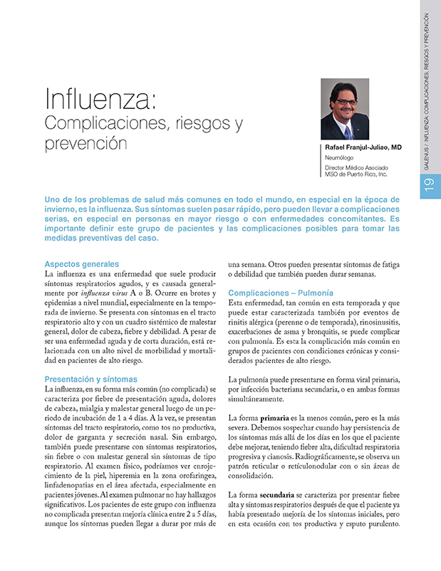 Influenza: Complicaciones, riesgos y prevención