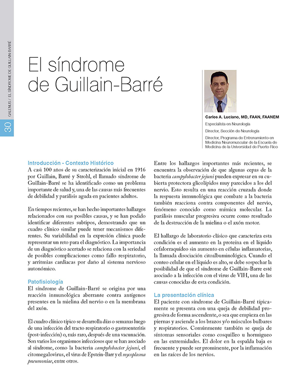 El síndrome  de Guillain-Barré