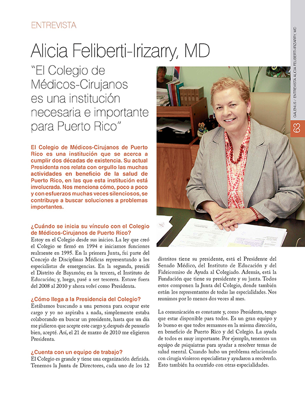 Entrevista: Alicia Feliberti-Irizarry, MD