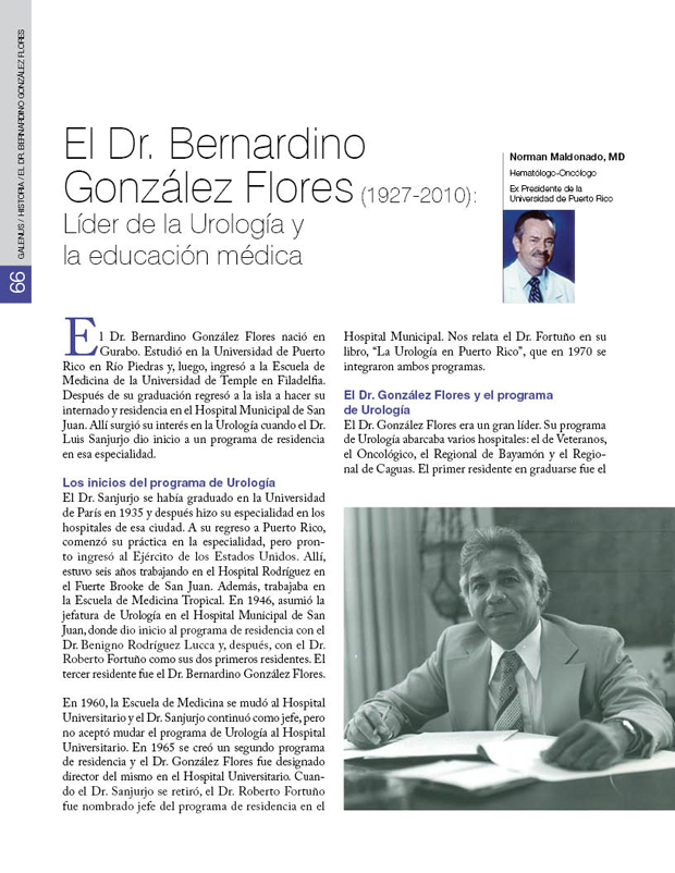 Historia – El Dr. Bernardino González Flores