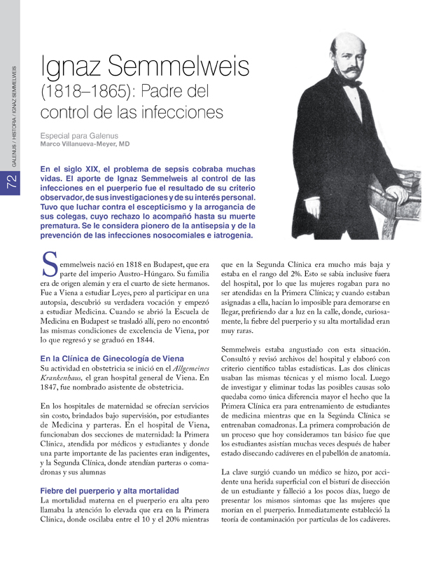 Historia / Ignaz Semmelweis (1818–1865): Padre del control de las infecciones