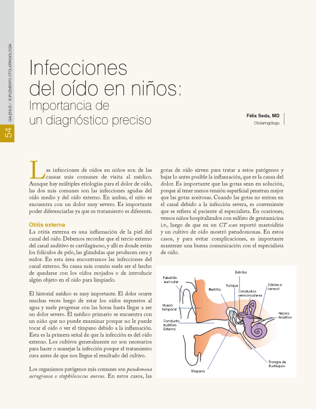 Infecciones del oído en niños