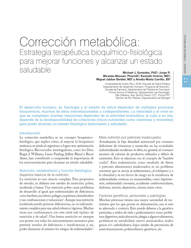 Corrección metabólica