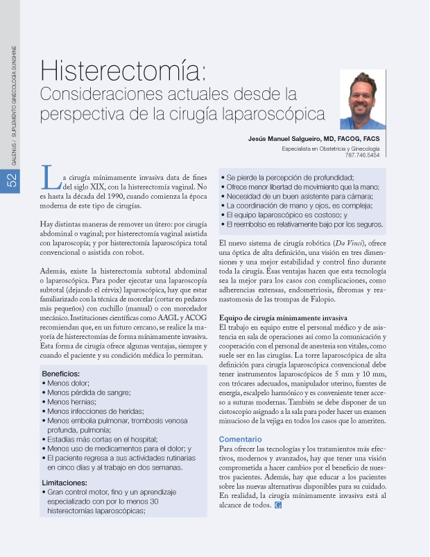 Histerectomía: