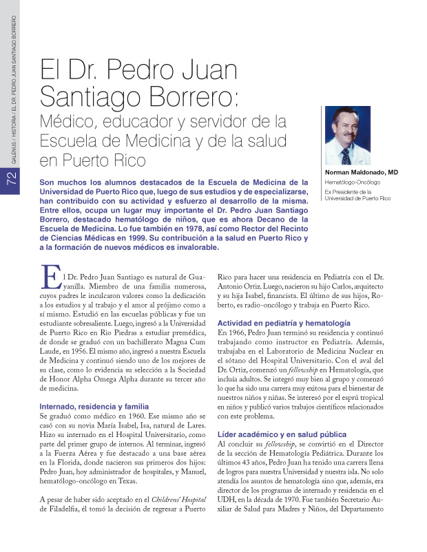 El Dr. Pedro Juan Santiago Borrero: