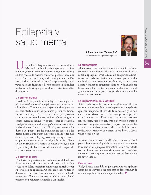 Epilepsia y salud mental