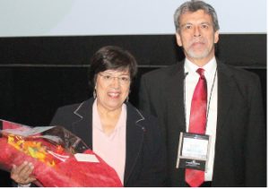 Nubia Muñoz, MD y Dr. Guillermo Tortolero (Chair Organizing Committee).