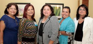 Sra. Haydee González, Sra. Yolanda Cruz, Sra. Lourdes Bello, Sra. María Verónica Merced, Sra. Mildred González.
