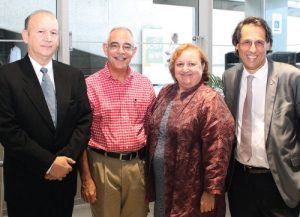 Dr. Eduardo Rodríguez, Dr. José Rigau Pérez, Profa. Carmen M. Santos, Dr. Bernard Christenson.