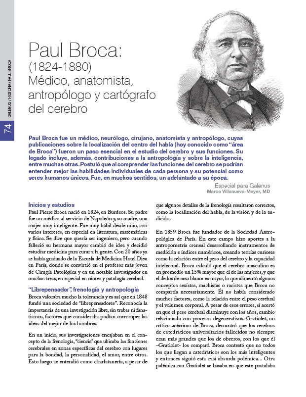 Historia de la Medicina: Paul Broca: (1824-1880) Médico, anatomista, antropólogo y cartógrafo del cerebro