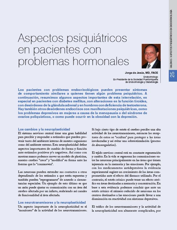 Aspectos psiquiátricos en pacientes con problemas hormonales