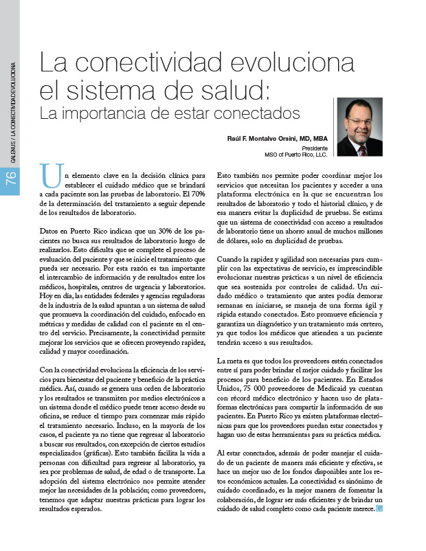 La conectividad evoluciona el sistema de salud: La importancia de estar conectados