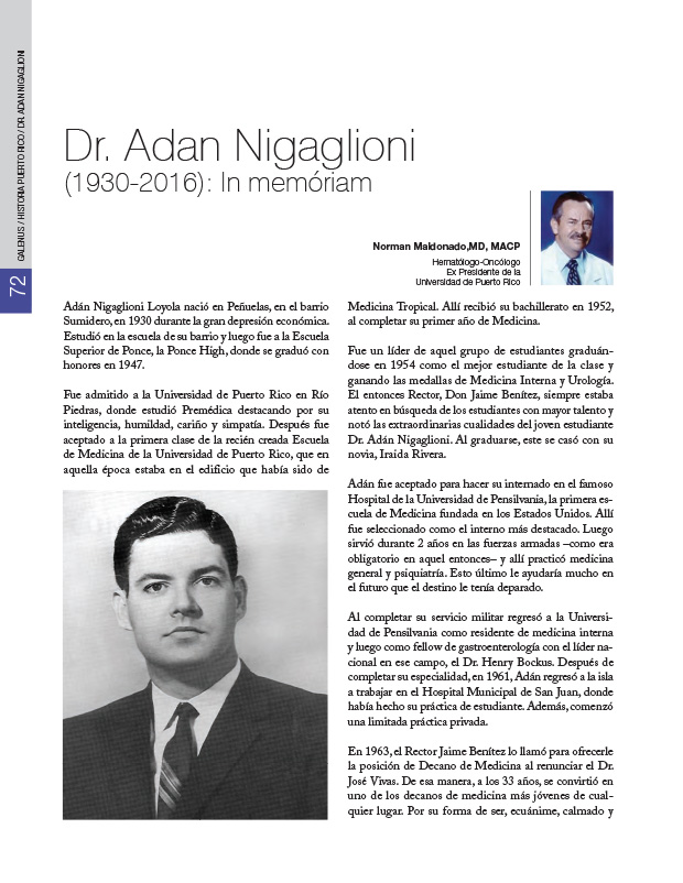 Dr. Adan Nigaglioni (1930-2016): In memóriam