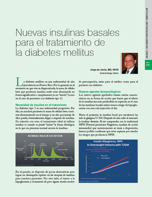 Nuevas insulinas basales para el tratamiento de la diabetes mellitus