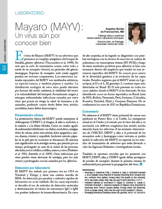 Mayaro (MAYV): Un virus aún por conocer bien