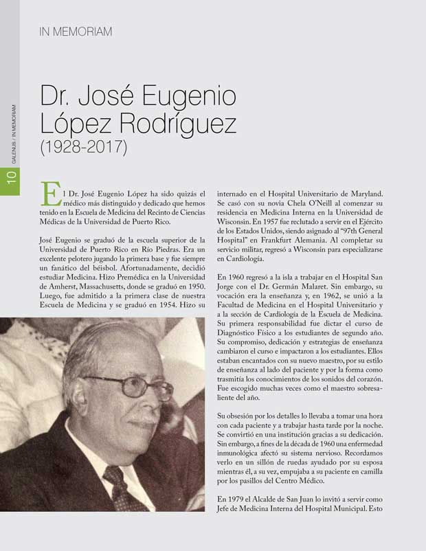 Dr. José Eugenio López Rodríguez (1928-2017)