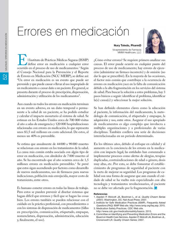 Errores en medicación