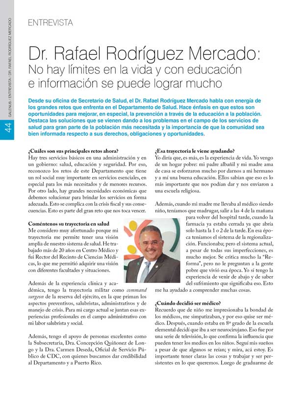 Entrevista al Dr. Rafael Rodríguez Mercado