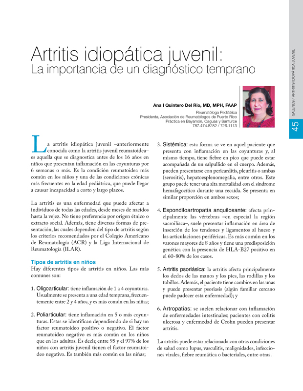 Artritis idiopática juvenil
