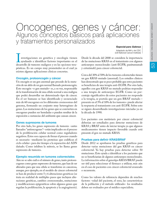 Oncogenes, genes y cáncer