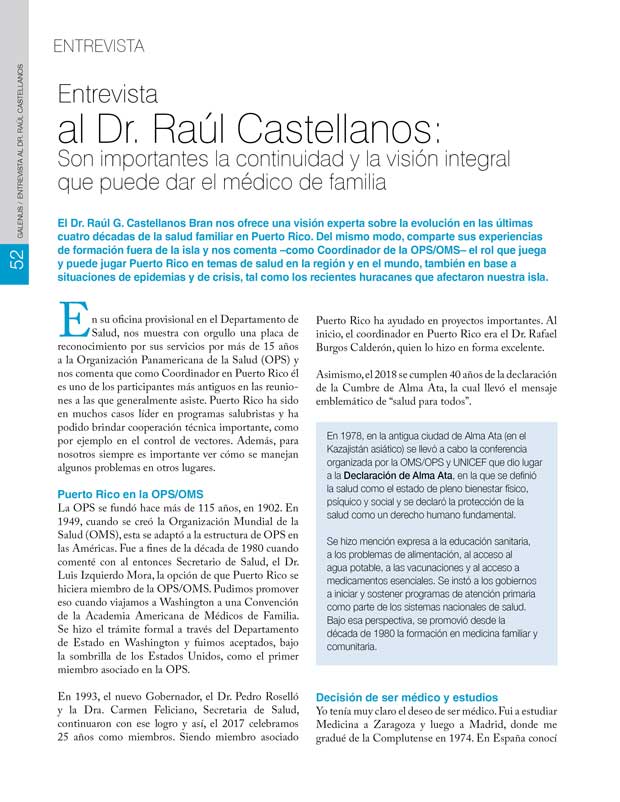 Entrevista  al Dr. Raúl Castellanos