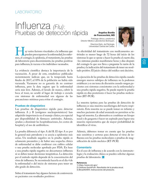 Influenza (Flu): Pruebas de detección rápida