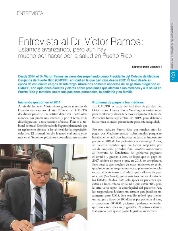 Entrevista al Dr. Víctor Ramos