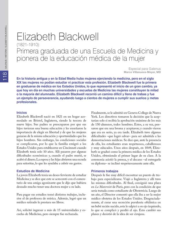 Historia: Elizabeth Blackwell