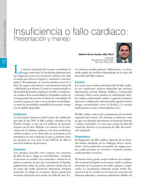 Insuficiencia o fallo cardiaco