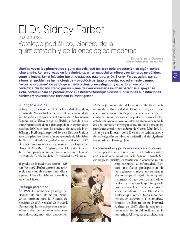Historia: Dr. Sidney Farber